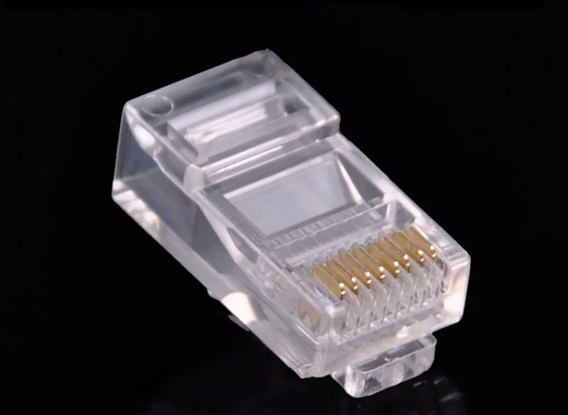 

5 pcs RJ45 CAT5E Modular 8P8C Plug COB Network Ethernet Connector 8 core gold plating Network Cable Heads