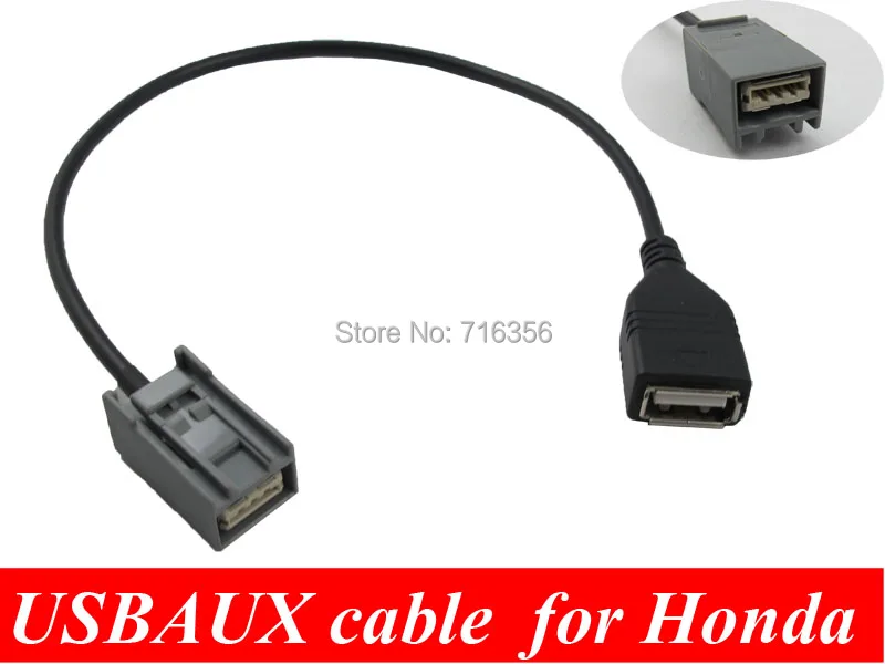 USB CABLE ADAPTER AUX 2008 Onwards for Honda Civic Jazz Fit CR V Accord