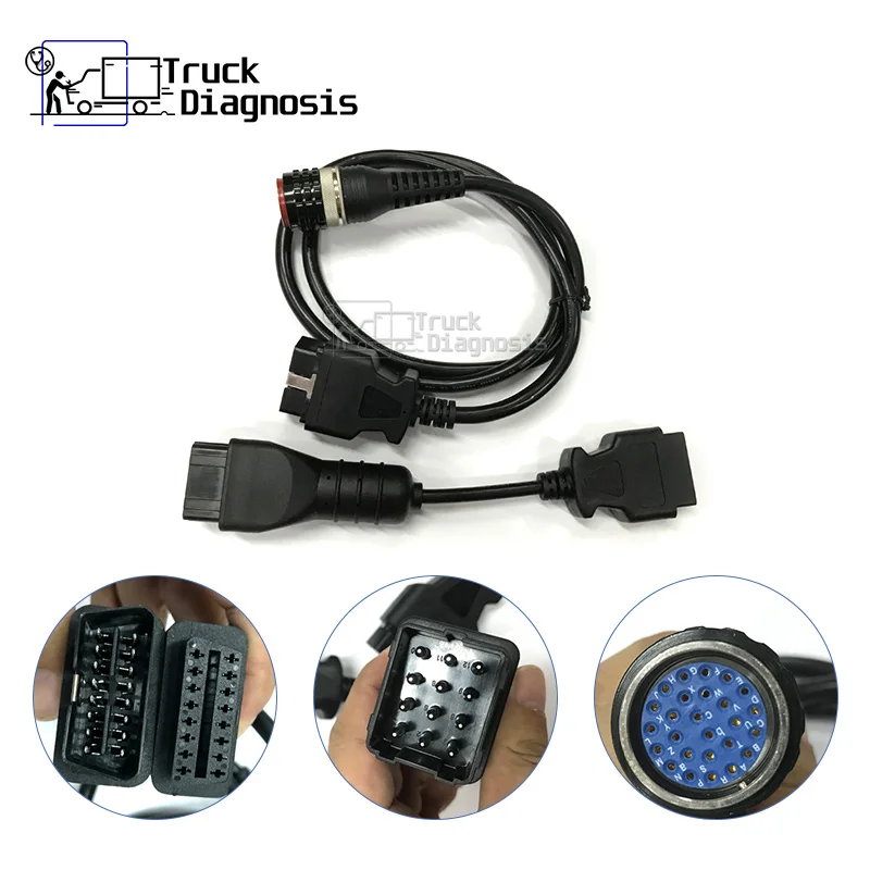 

Vocom 12pin Cable with vocom 88890304 OBD2 Cable for VOLVO Vocom 88890030 heavy truck diagnostic tool