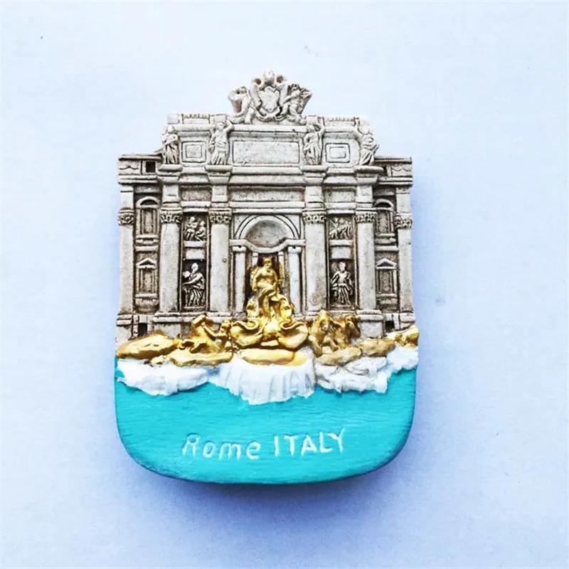 

Rome Treasure Pool Pattern Refrigerator Sticker Famous Landscape Fridge Magnet Modern Home Decor Wholesales