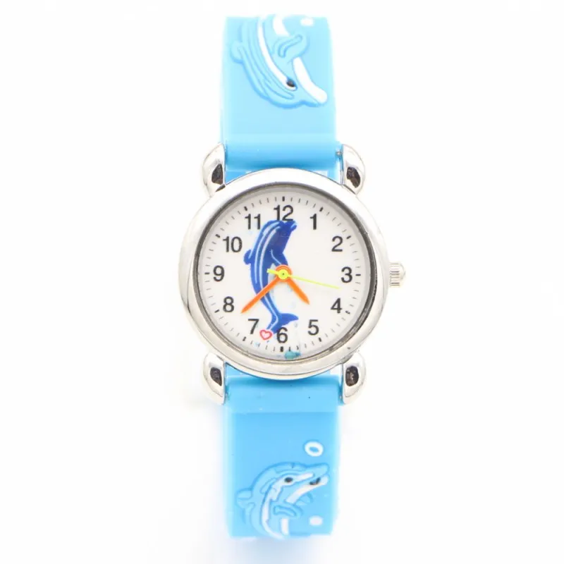 

2018 New fashion dolphin design Children's cartoon watches Students Kids silicone quartz wristwatch Relogio kol saati Regarder