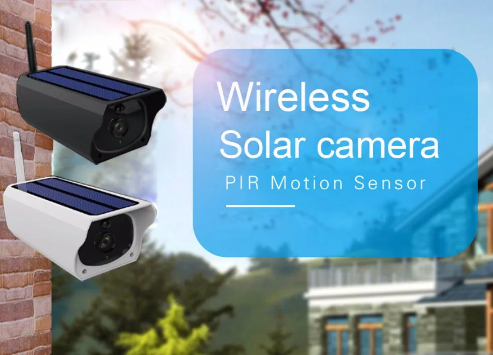 Солнечная энергия/батарея Двойной источник питания 1080P HD Wifi IP67 водонепроницаемая