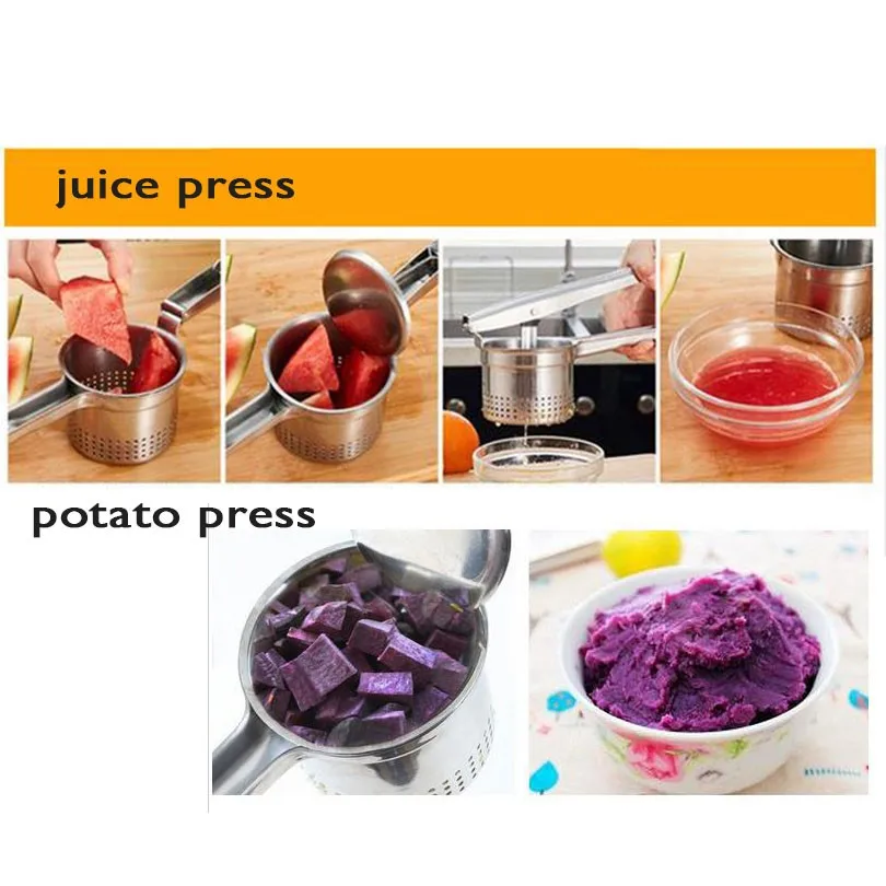 Картофельный пресс из нержавеющей стали лимоновыжималка Чеснок Пресс-дробилка для детского питания фрукты овощи Кухонные гаджеты