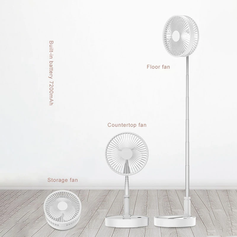  Portable Usb Charging Fan Telescopic Folding Fans Home Desktop Landing Silent Fan Air Cooler Summer