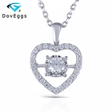 Moissanite Pendant 14K 585 White Gold 0.5ct Lab Grown Moissanite Diamond Necklace with Complimentary Chain For Women Moissanite Pendant 14K 585 White Gold 0.5ct Lab Grown Moissanite Diamond Necklace with Complimentary Chain For Women