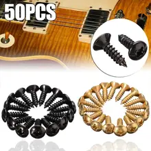 50pcs/set Gold Black Silver Electric Guitar Bass Pickguard Cover Plate Screws For Guitar Bass Metal Fixed Screw Wholesale 50pcs/set Gold Black Silver Electric Guitar Bass Pickguard Cover Plate Screws For Guitar Bass Metal Fixed Screw Wholesale