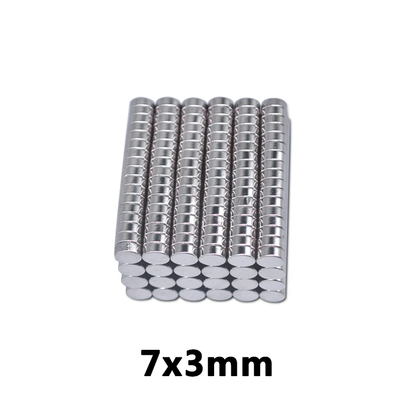 

30pcs 7mm x 3mm N35 Super Disc 7x3 Cylinder Rare Earth Neodymium Magnets 7*3 Art Craft Connection 7mm*3mm Round magnet 7*3mm