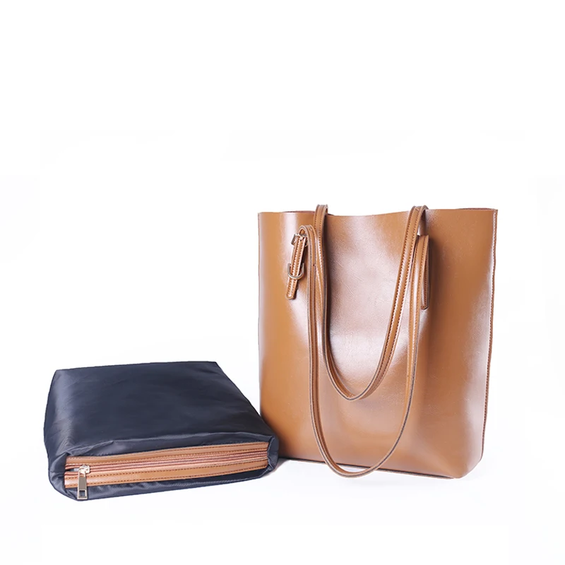 

Fashion Women Handbag PU Oil Wax Leather Women Bag Large Capacity Tote Bag Big Ladies Shoulder Bags Famous Brand Bolsas Feminina