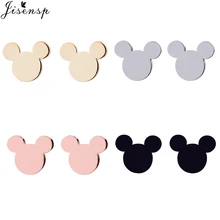 Jisensp Мода Микки Нержавеющая сталь серьги-гвоздики женские украшения, серьги с Мышь серьги небольшие серьги с изображением животных для девочек подарок на день рождения