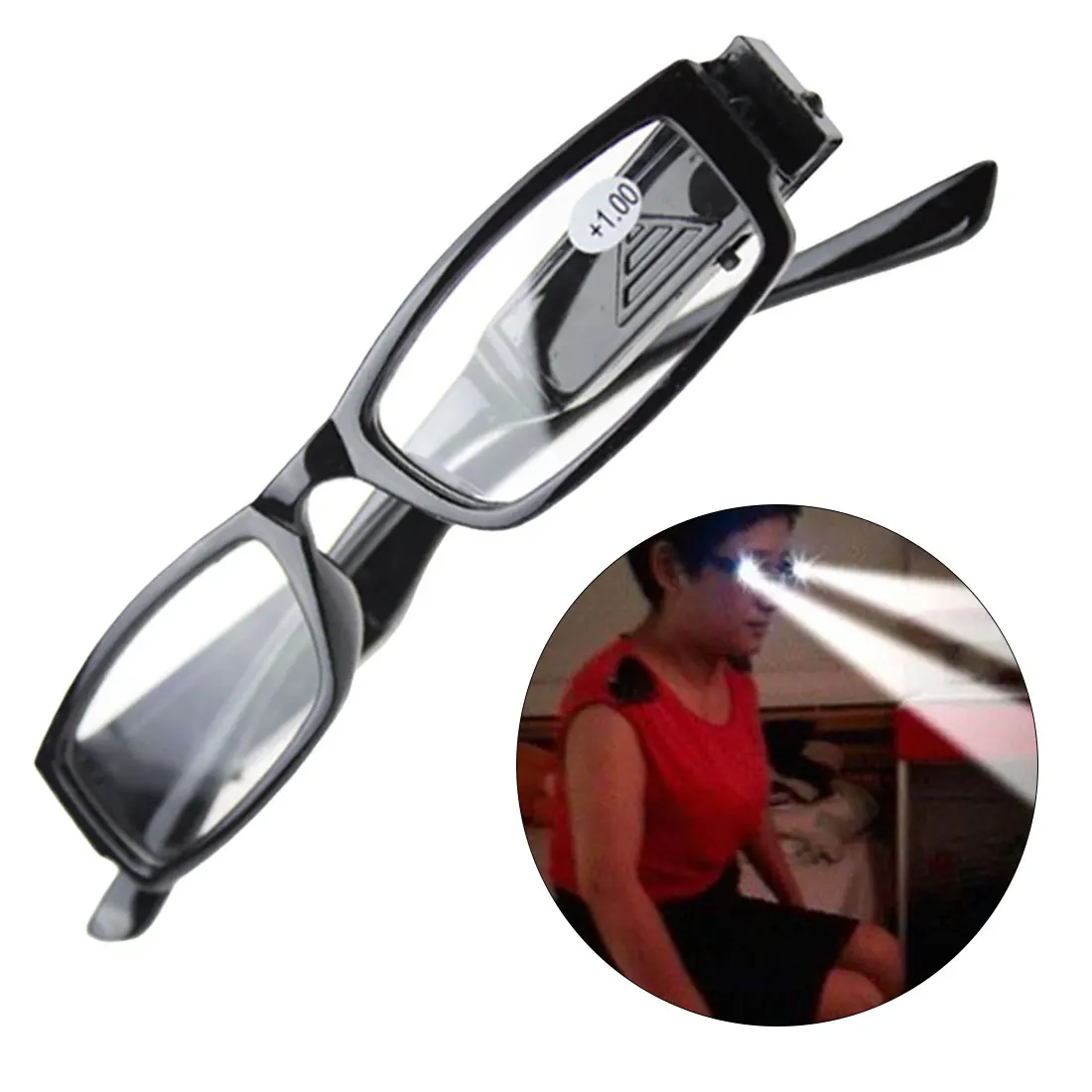 

Classic Unisex Multi Strength LED Reading Glasses Eyeglass Spectacle Diopter Magnifier Light UP Eyewear okulary 1.00-4.00