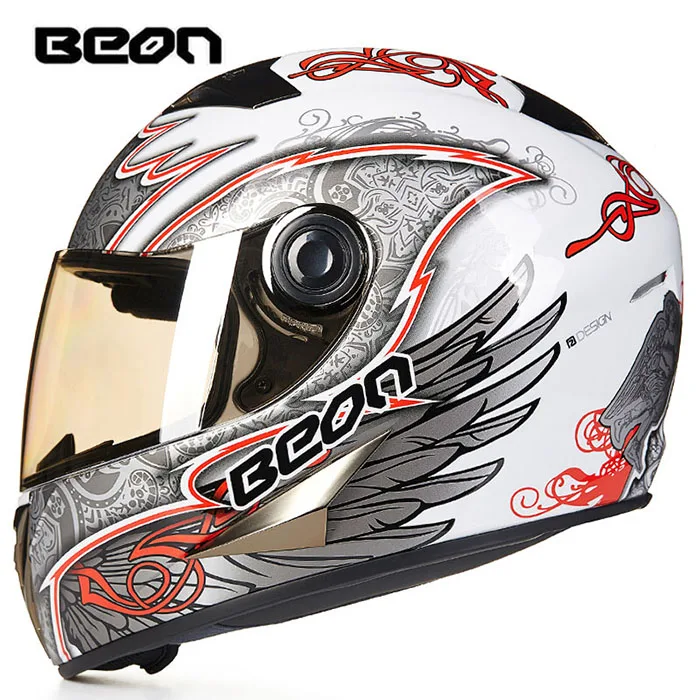 BEON moto rcycle Полный лицевой шлем moto rbike racing ECE Сертификация шлемы для мужчин и женщин casco moto шлем B500 шлем - Цвет: 11
