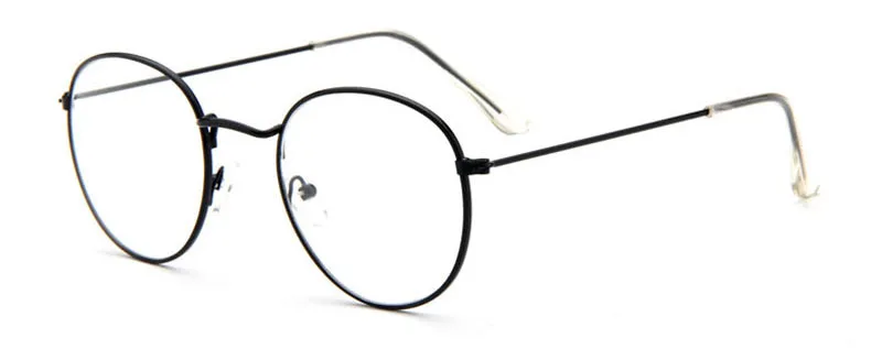 SHAUNA, супер светильник, Ретро стиль, прозрачные очки, брендовая дизайнерская круглая оправа для женщин, модные мужские очки, оптические оправы для очков - Цвет оправы: Black