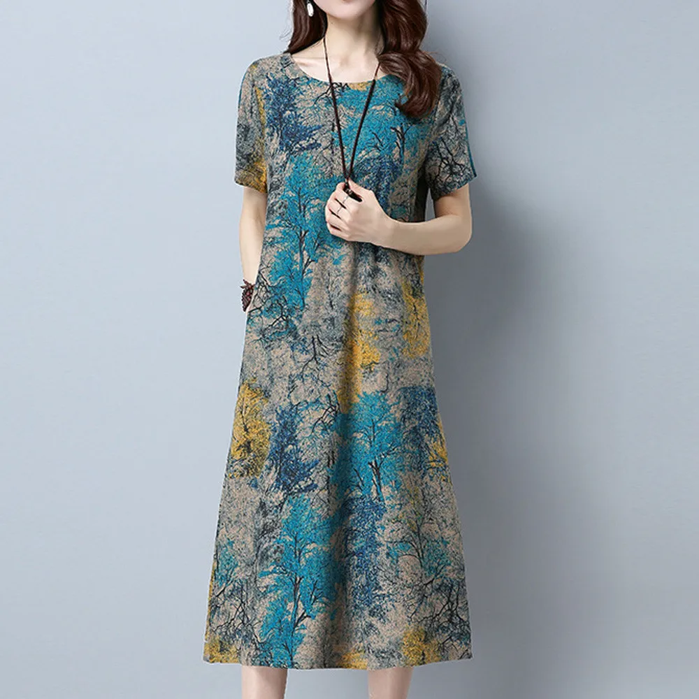 

Vintage Women Printing Maxi Dress Summer Plus Size 5XL Sexy Dresses Women Party Night Elegant Clothes Robe Femme Vestidos C