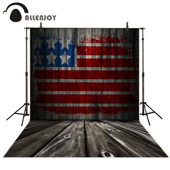 

Allenjoy photography background Spray Blue red Wood board Stars and Stripes independence Day fantasy backdrop excluding stand