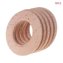 Мм 5 шт./компл. 50 мм деревянное кольцо для прорезывателя DIY режущие инструменты круглый плоский шарик натуральный безопасный ручной работы