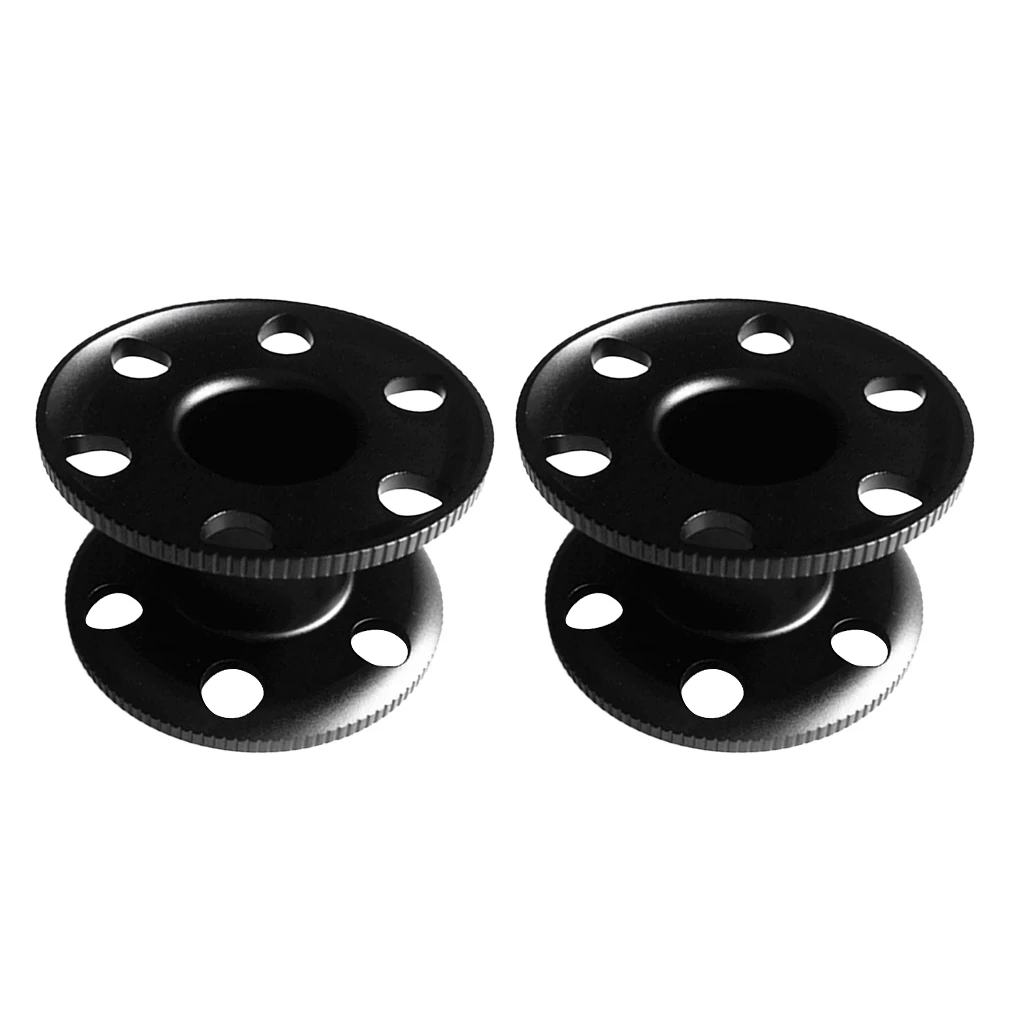 Durable 2 Pcs Lightweight Aluminum Scuba Diving Dive Finger Spool Snorkeling Guide Line Reels for Diving Surfing Bungee Jumping