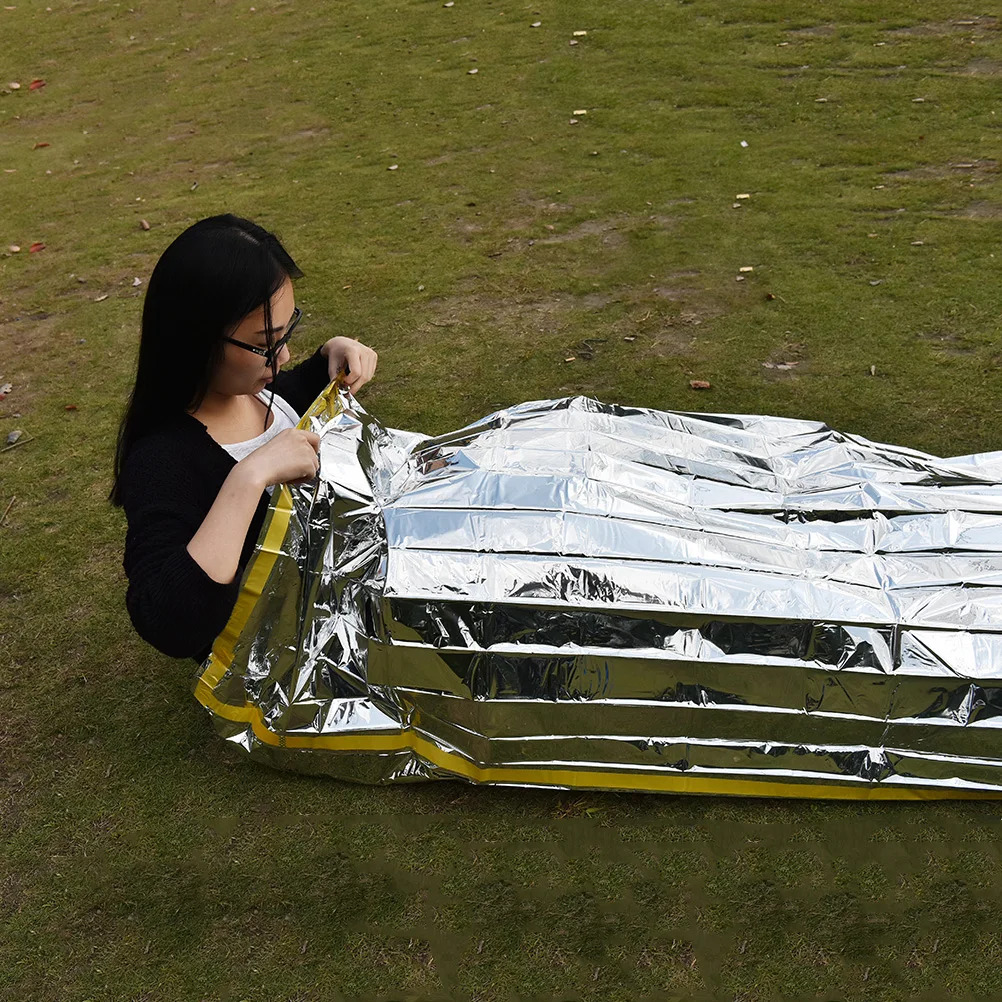 Folding Outdoor Emergency Tent/Blanket/Sleeping Bag Survival Camping