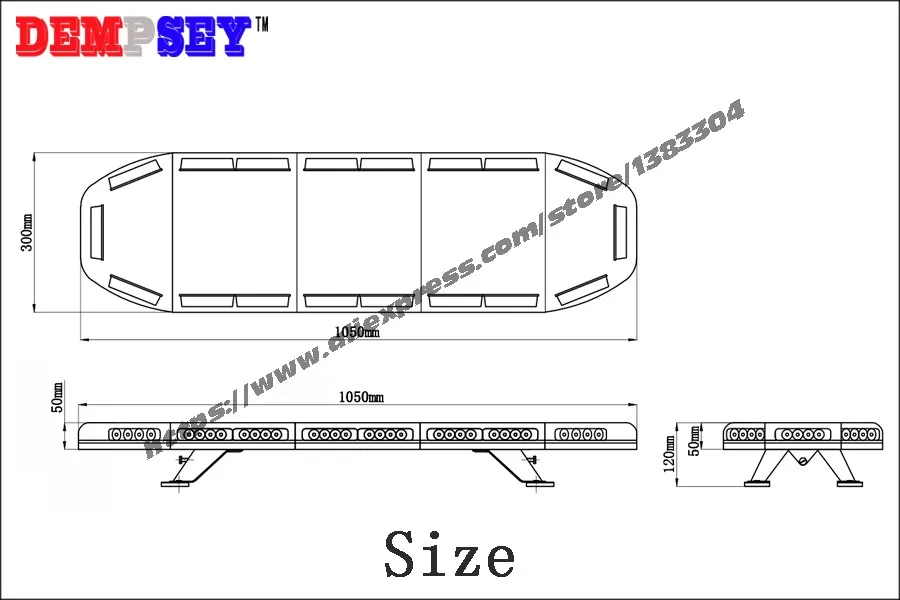 TBD-13L03 высокое качество 41''Blue светодиодный световой индикатор, супер яркий, полиция/скорая помощь/аварийные огни, крыша автомобиля мигающий предупреждающий световой индикатор