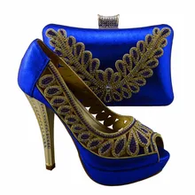 2017 neue Design Hochwertigen Italienischen Passenden Schuhe und Taschen Set Afrikanische Frauen Schuhe Und Taschen Für Party 1308-L71
