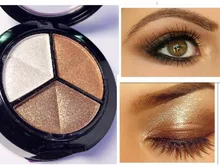 Waterproof Smoky Cosmetic Set 3 Colors Professional Natural Matte Eyeshadow Makeup Eye Shadow Palette Naked Nude Glitter