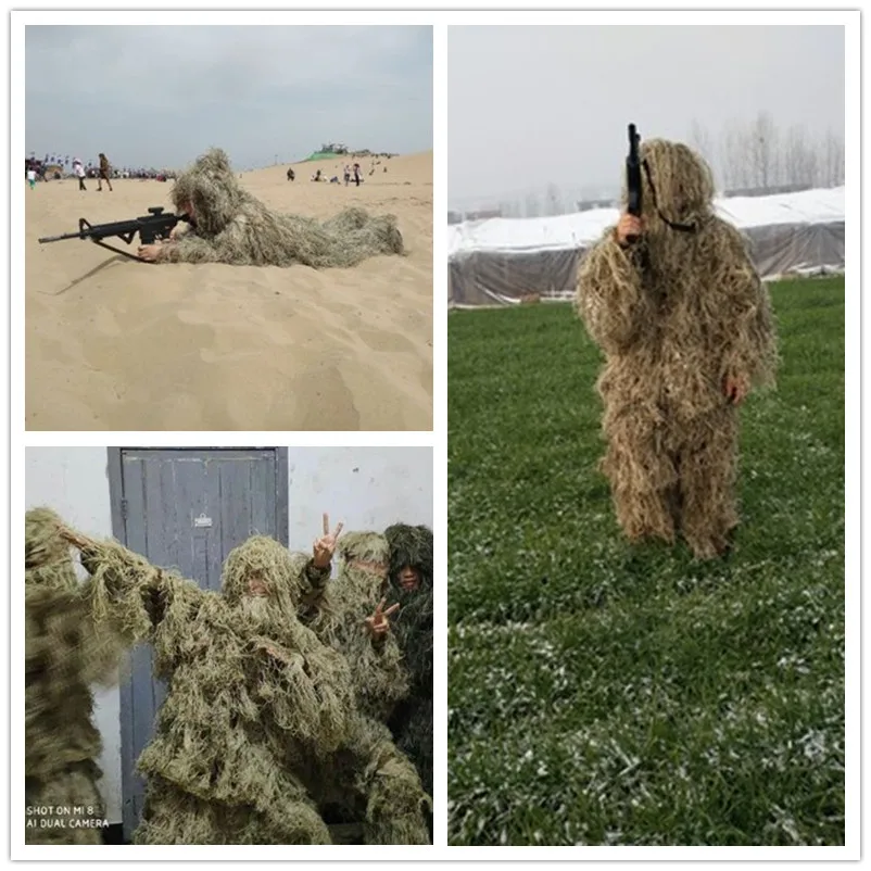 Детская снайперская боевая одежда в джунглях, Детская уличная одежда для кемпинга, охоты, тренировочный костюм CS для стрельбы, тактические костюмы для стрельбы