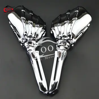 

Skull Skeleton Hand Motorcycle Rearview Side Mirrors For Harley Cruiser Softail Sportster