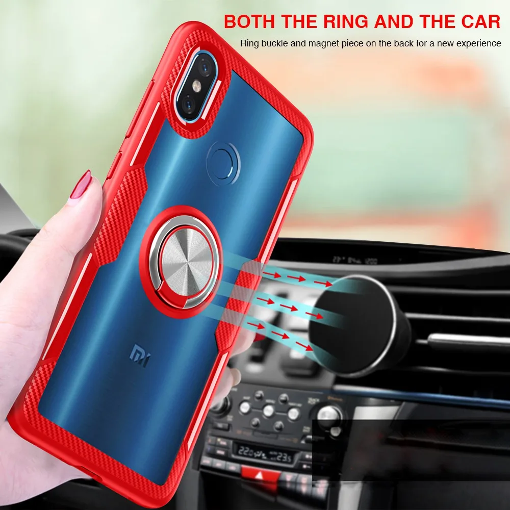 Phone Case For Xiaomi Redmi Note 7 Case Ring Holder Stand Cover Case For Xiaomi Mi 9 8 Lite SE Redmi Note 5 Pro Case Magnetic