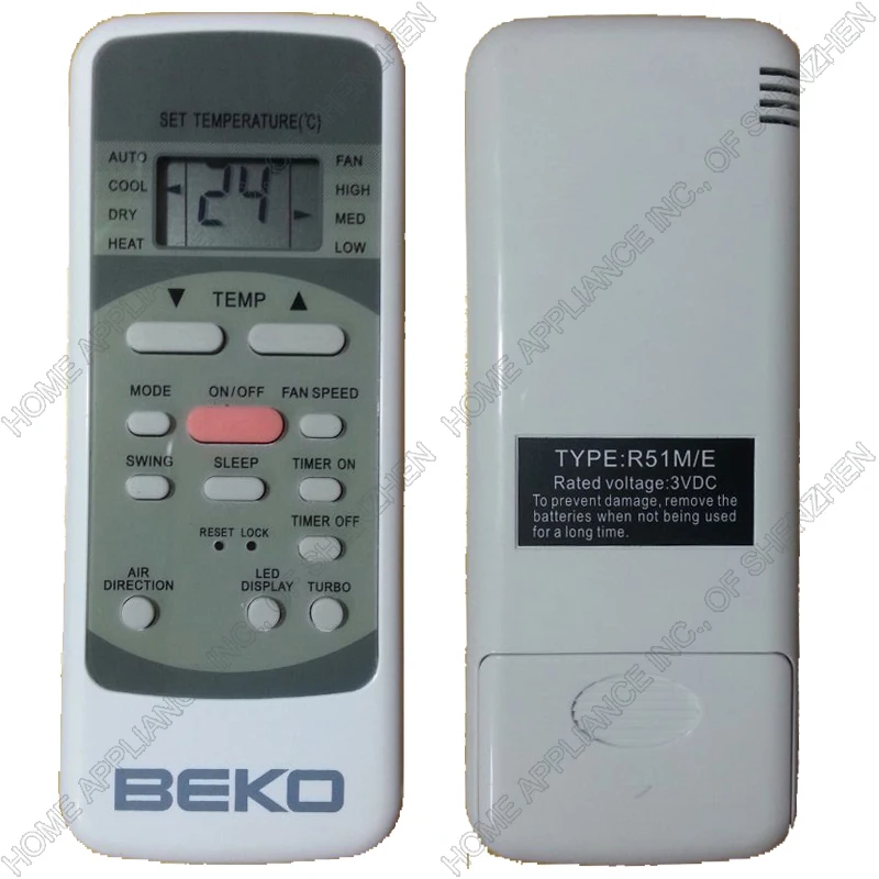 Universal Remote Control for Air Conditioning Conditioner beko 