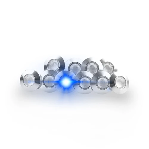 Blue silver shell CARLITS 1 шт. ультра тонкий диаметр 23 мм Автомобильный светодиодный орлиный глаз светильник водонепроницаемый дневные ходовые огни DRL черный/серебристый корпус для всех автомобилей - Цвет: Blue silver shell