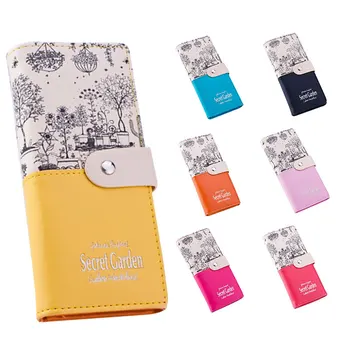 

Fashion Women PU Leather Purse Pattern Clutch Wallet Long Purses Candy Colors Wallets
