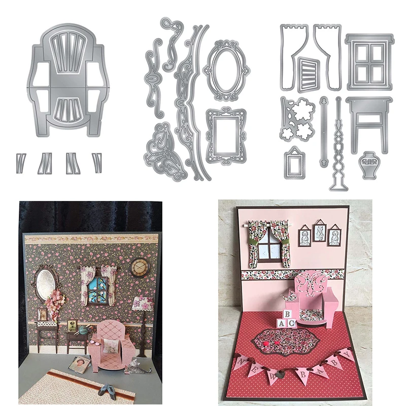 

House Interior Fittings Metal Cutting Dies Stencil For DIY Scrapbooking Decorative Embossing Paper Craft Die Cutting Template