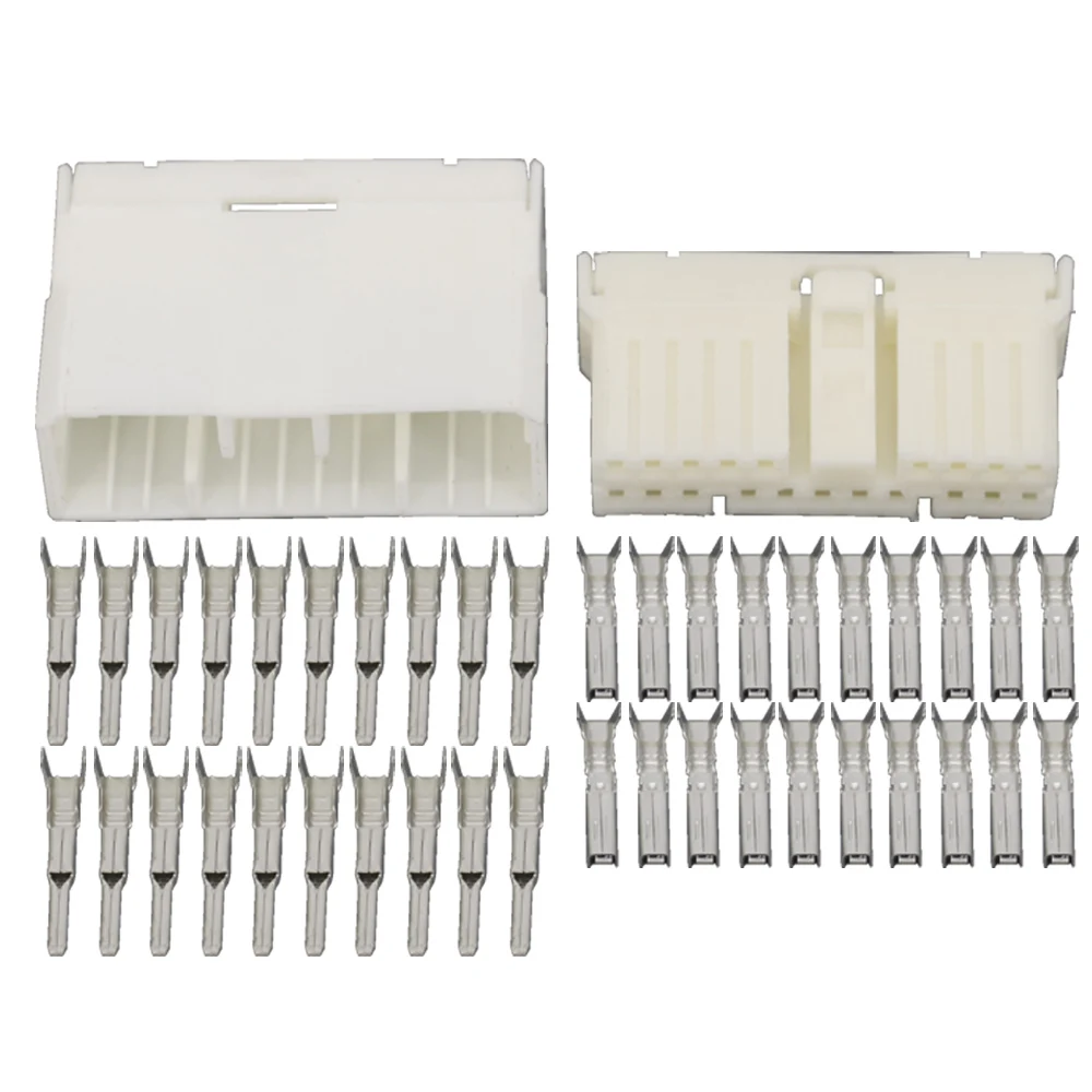 20 pin white plastic solder plate pin connector PCB board connector