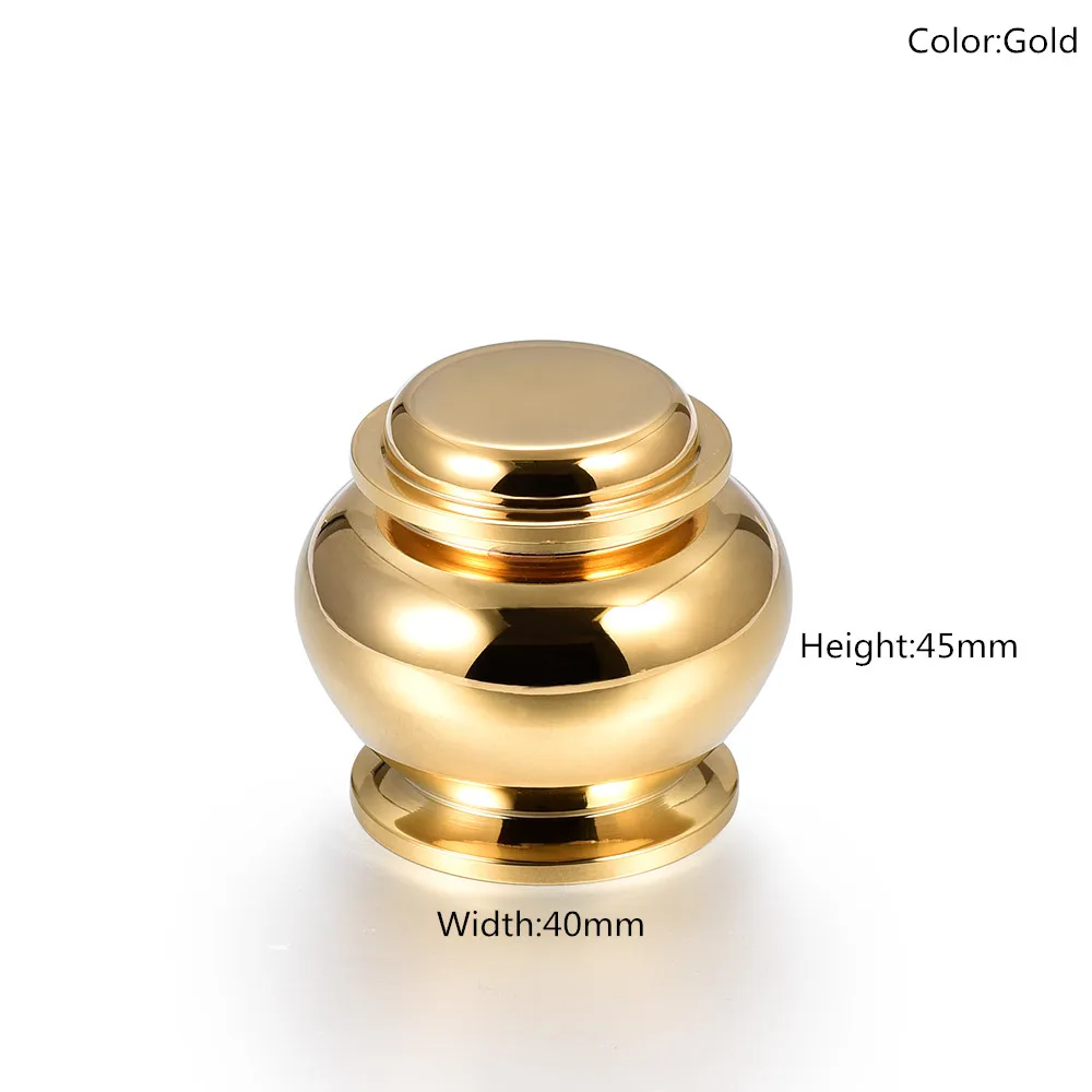 IIJU037 Luxury Gold Stainless Steel Mini Cremation Jar Hold Funeral Ashes Memorial Pet/Human Keepsake Urns+Free Velvet Bag | Украшения и