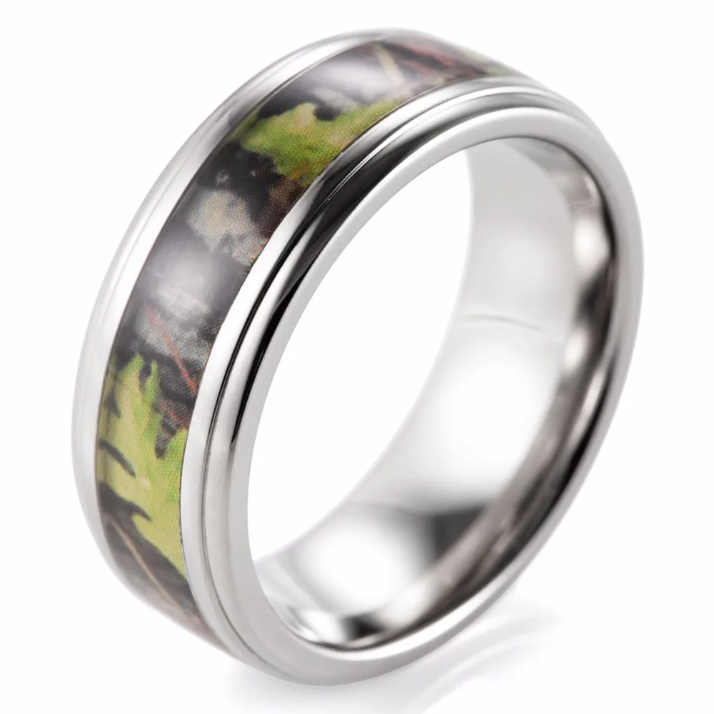 shardon mens camo wedding ring titanium edges green mossy oak camo wedding band outdoor ring for men - Wedding Rings Camo shardon mens camo wedding ring titanium edges green mossy oak camo wedding band outdoor ring for men - Wedding Rings Camo