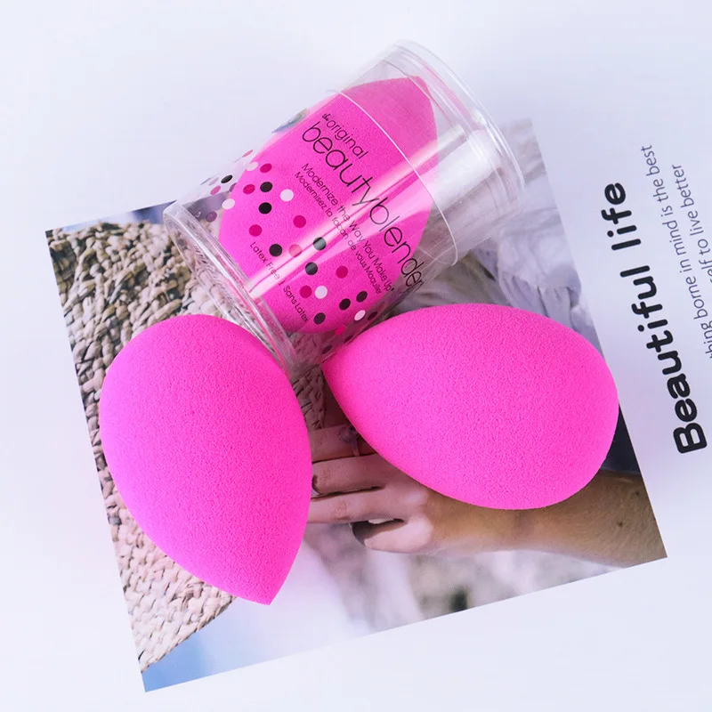 

2pcs/lot Smooth Soft Waterdrop Round Dry Wet Use Cosmetic Makeup Sponge BB Cream Foundation Powder Applicator Beauty Care Tool