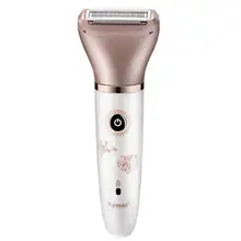 Kemei, 2 в 1, Электрический женский эпилятор, бритва для депилятора, перезаряжаемая Машинка для удаления волос, триммер для женщин, для бикини, ног, тела