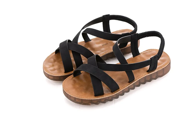 COOTELILI Gladiator Flat Sandals Women Rubber Shoes For Women Ladies Sandles Summer Shoes Female Strap Sandals 35-39   (5)