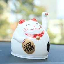 Украшение для автомобиля Lucky Cat, аксессуары для автомобиля, милый манящий Кот, центральная консоль, аксессуары, украшение для куклы