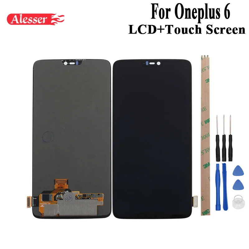

Alesser For Oneplus 6 LCD Display and Touch Screen Assembly Repair Parts With Tools And Adhesive For One plus 6 OnePlus 6 LCD