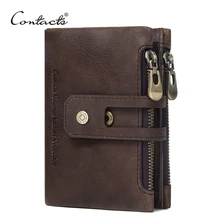 CONTACT S Genuine Leather font b Men b font font b Wallet b font Small font