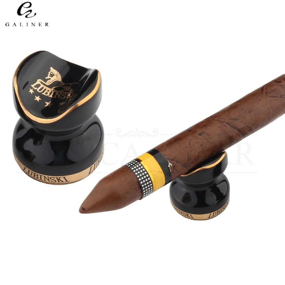 

COHIBA Ceramic Mini Cigar Holder 2 Tube Table Cigar S Cigarette Holder Portable Cigar Ashtray 2 Colors Available
