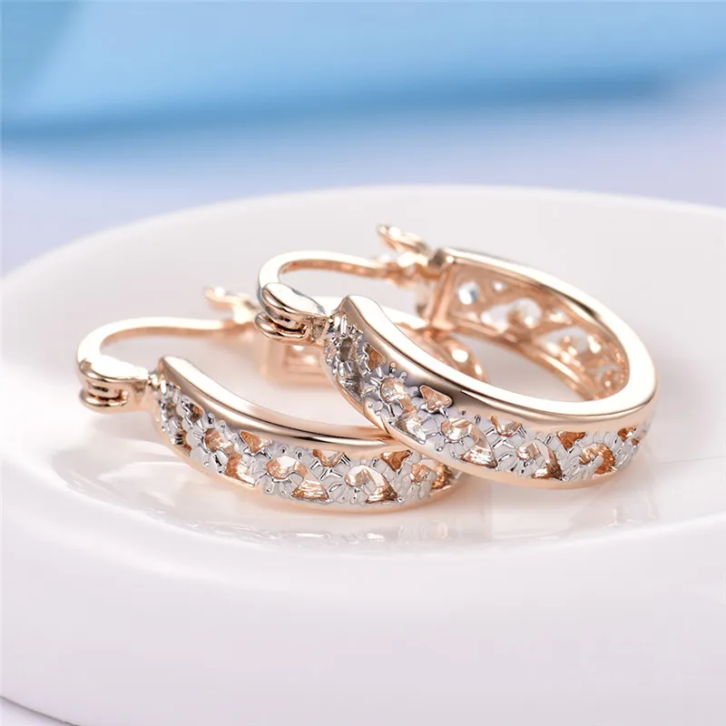 Женские круглые серьги E400b модные золотого цвета с отверстиями|small round earrings|round