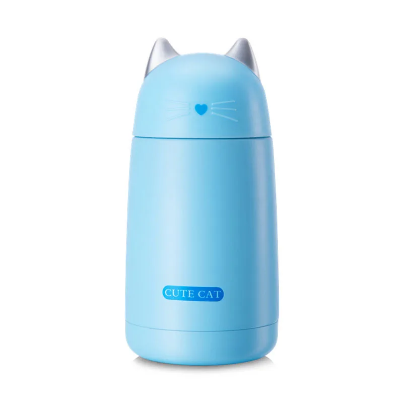 JOUDOO 330 мл термос чашка мультфильм кошка Термокружка бутылка для питьевой воды нержавеющая сталь вакуумная колба герметичный стакан 35
