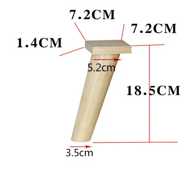 Скандинавском стиле мебель из цельного дерева ноги Многофункциональный ТВ шкаф ноги диван ноги дуба Деревянные ножки для стола табурет ножки мебель запчасти - Цвет: A3