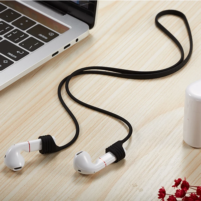 

68cm Earphone Accessories Anti-Lost Headphone Straps For Flypods pro Earphones Silicone String Rope for Freebuds 2 Bluetooth
