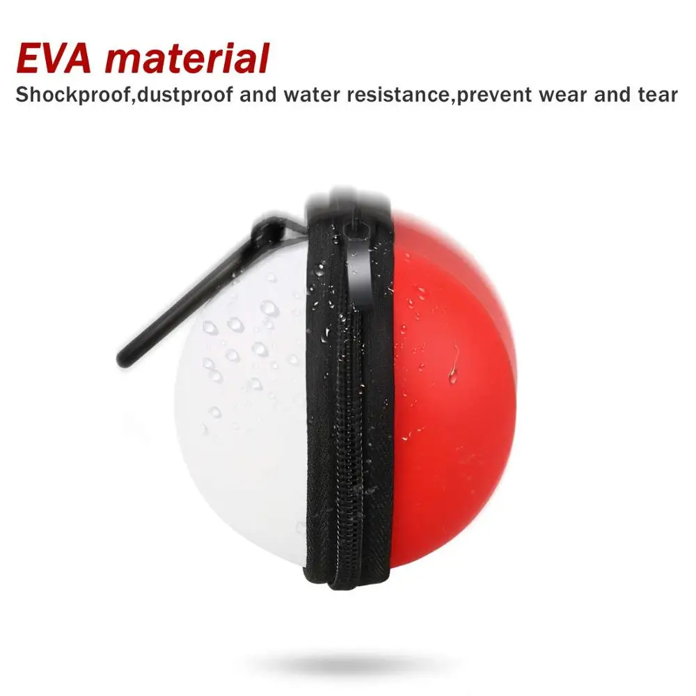 

KINGTOP EVA Protective Carrying Case for Nintendo Switch Poke Ball Plus Controller - Red & White