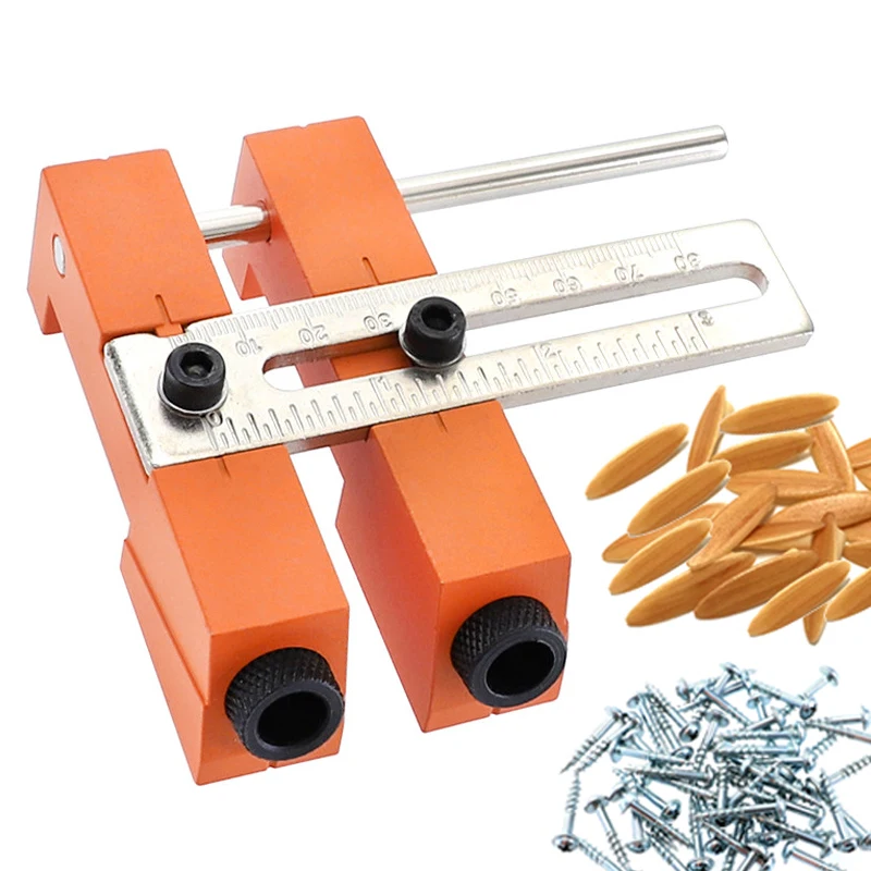 Adjustab   le Double Pocket Hole Jig System 9.5mm 3/8" Drill 