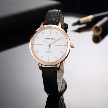 

Women Watches 2019 New Stylish Round Gold Dial Lady Dress Watch Leather Watchband Ceasuri montre femme