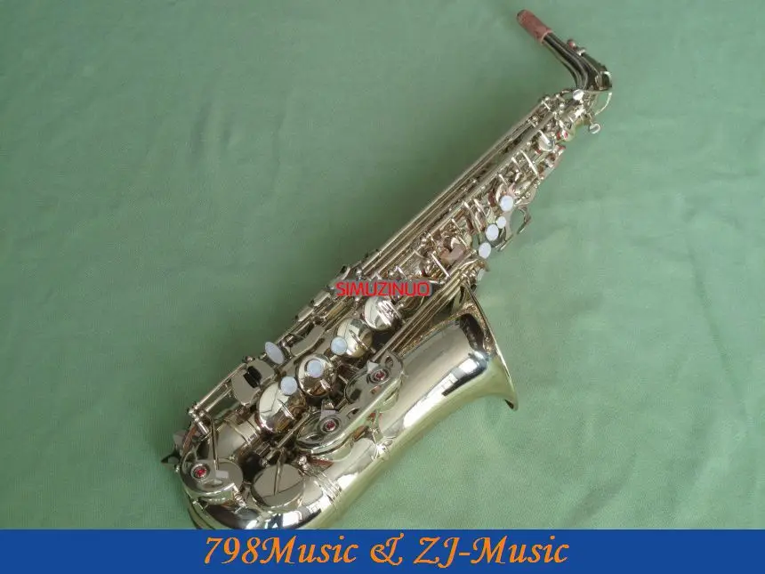 Профессиональный прозрачный лак альтовый саксофон Ми-бемоль высокий F# с чехлом