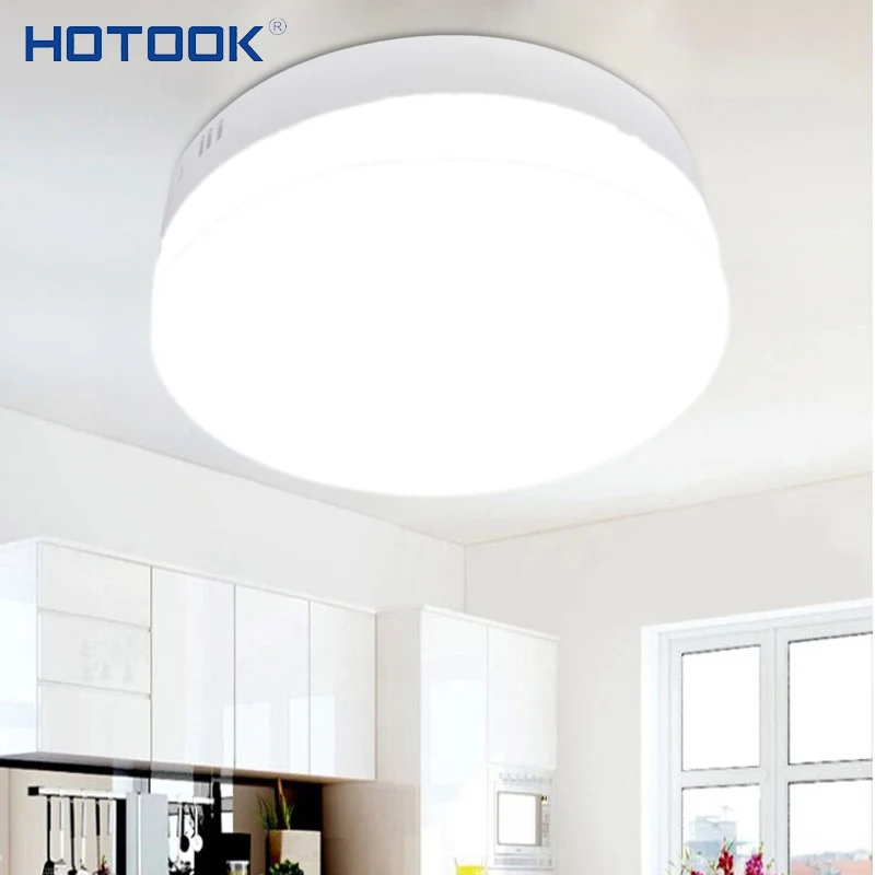 HOTOOK светодиодные панели 6 Вт 12 18 24 квадратные и круглые потолочные LED подходит для